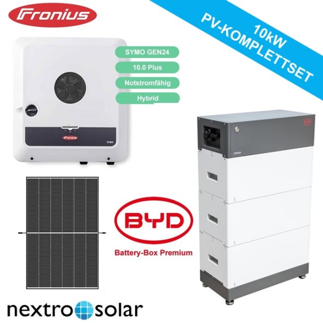 PV-SET - Fronius Symo Gen24 10.0 Plus + Trina Solarmodul + BYD Battery-Box  Premium HVS-HVM